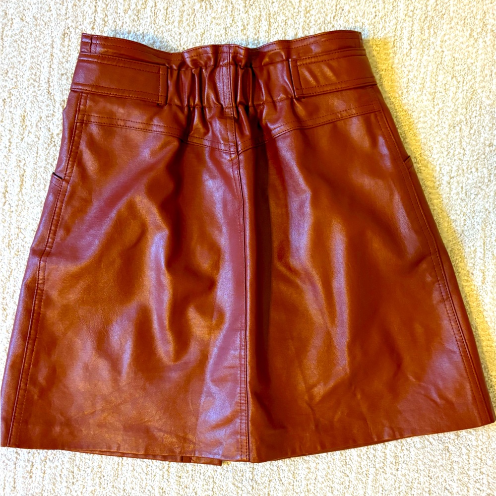 Vegan Leather Skirt - Picture 4 of 6